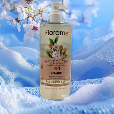 Florame - Gel Douche aux Huiles Essentielles Bio Amande - 750ml