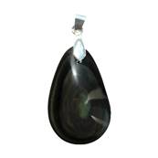 Pendentif Obsidienne Oeil Céleste double face