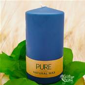 Bougie Cylindre Bleu Nuit 52h Pure Candle