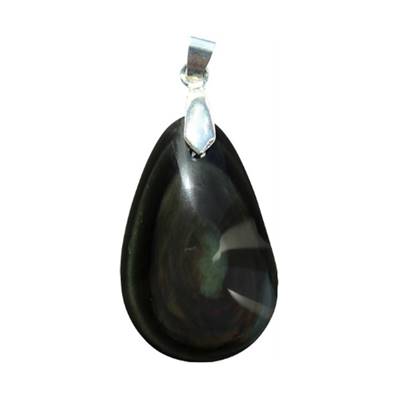 Pendentif Obsidienne Oeil Céleste double face