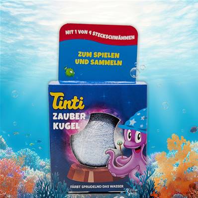Tinti - Boule Magique Bleu XXL – Tinti Bain Magique Surprise Eponge
