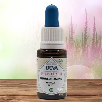 Deva - Fleur du Dr Bach - Mimulus Jaune N.20 - Compte gouttes 15ml