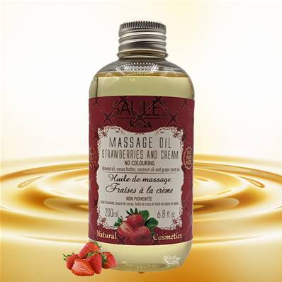 Huile de Massage Naturelle - Fraise à la Crème