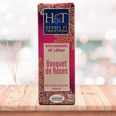Herbes et Traditions - Huiles Essentielles Bio à Diffuser - Bouquet Roses 10ml