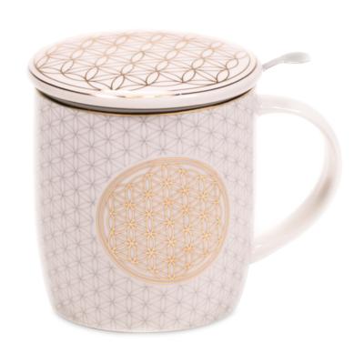 Mug Fleur de Vie infuseur à thé - Boîte cadeau