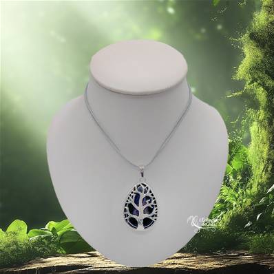 Collier Arbre de Vie - Obsidienne Noire