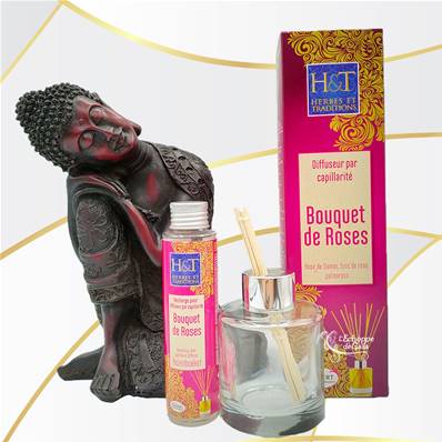 Herbes et Traditions - Pack Diffuseur par Capillarité - Bouquet de Roses - 100ml