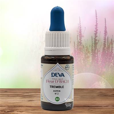 Deva - Fleur du Dr Bach - Tremble N.2 - Compte gouttes 15ml