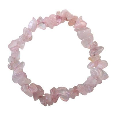 Bracelet Baroque Fin - Quartz Rose