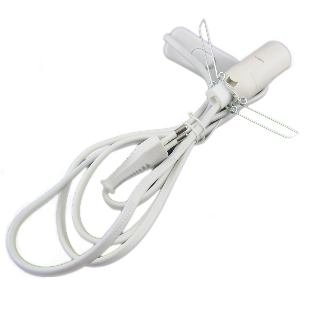 Blanc - 1,8 m isolation Câble Douille pour Lampe de Sel E14 Lampe Prise FR Câbles pour Lampe de Sel avec Interrupteur Européenne 