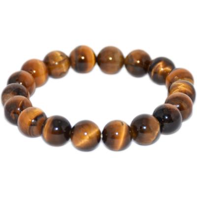 Bracelet Perles Rondes 8mm - Oeil de Tigre