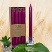 Bougie Longue Violet 10h Pure Candle Boîte de 4