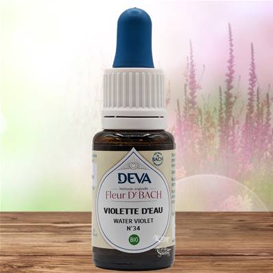 Deva - Fleur du Dr Bach - Violette d'Eau N.34 - Compte gouttes 15ml