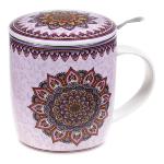 Mug Mandala Violet infuseur à thé - Boîte cadeau